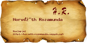 Horváth Rozamunda névjegykártya